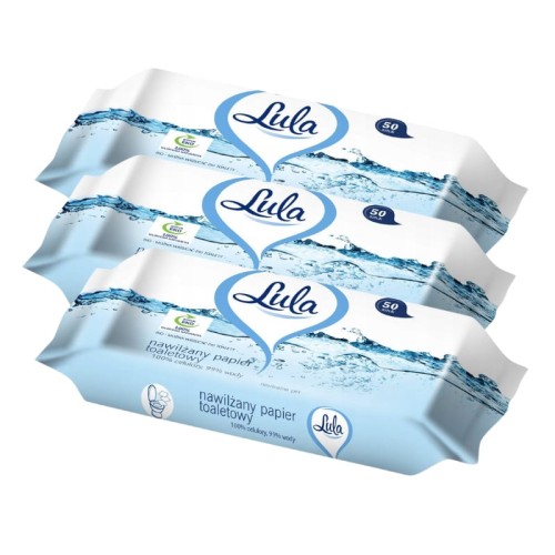 Papier nawilżony bezzapachowy 99% wody Lula 50 szt.