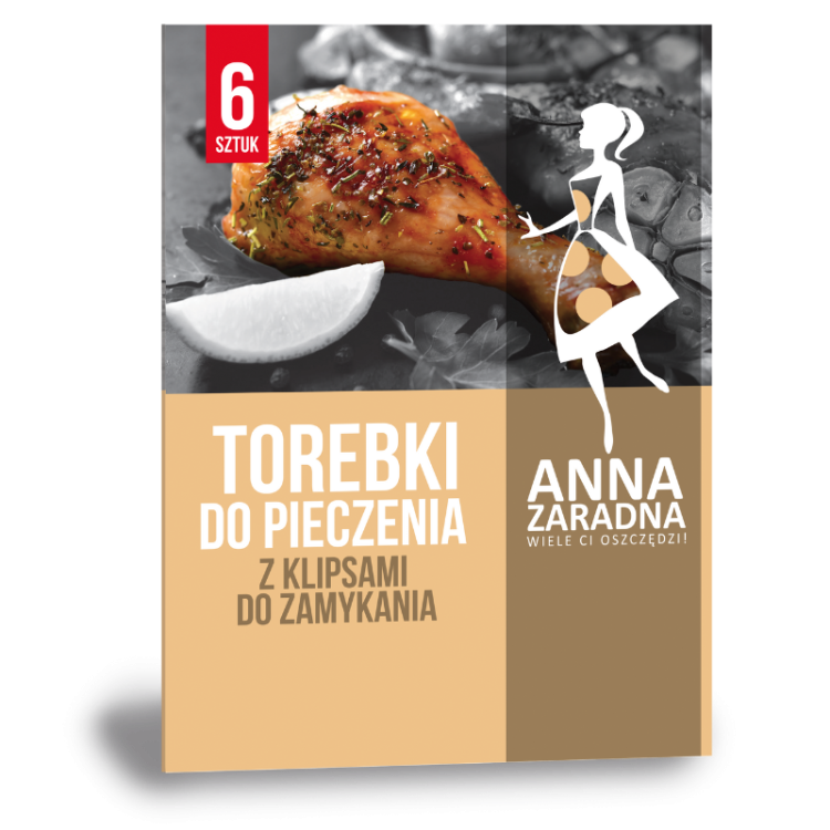 Torebki do pieczenia – 6 sztuk – z klipsami do zamykania