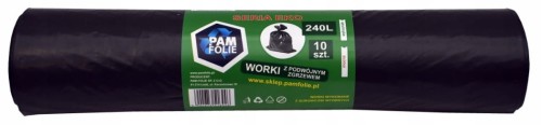 Worki na śmieci odpady 240L 10szt czarne seria EKO