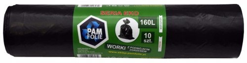 Czarne bardzo mocne worki na śmieci / odpady 160L